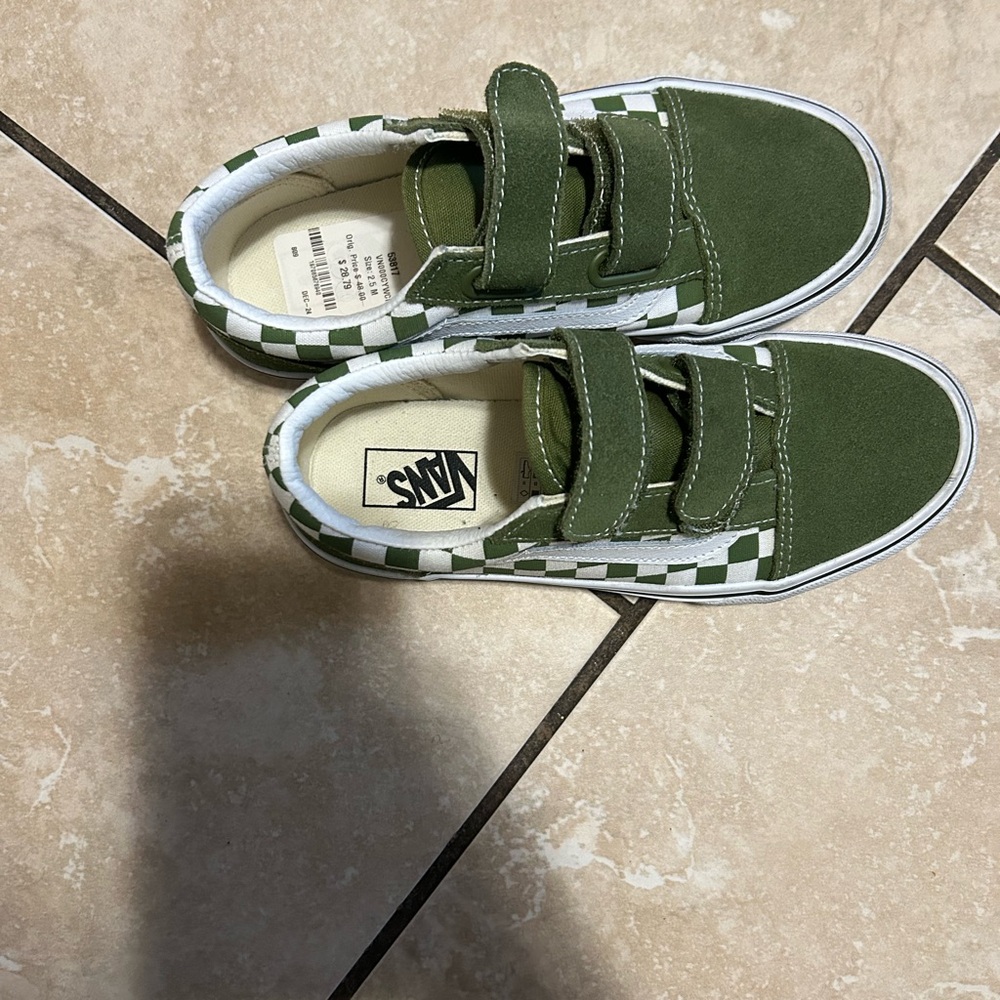 Nordstrom Kids Green Checkerboard Sneakers